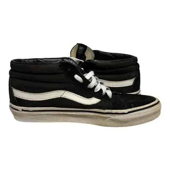 Vans Sk8-HI Women's 7 Black Rose Embroidered Floral Pattern High Top Shoes - Picture 5 of 8